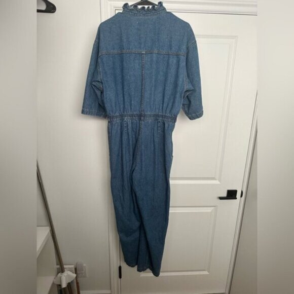 REVOLVE BRAND - OVERLOVER -Blue Denim VINTAGE LOOK Jumpsuit - Picture 5 of 13